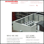 Screen shot of the Acousticabs Industrial Noise Control Ltd website.
