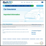 Screen shot of the Kwik Car Claims Ltd website.