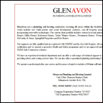 Screen shot of the Glenavon Plumbing & Heating Ltd website.