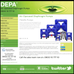 Screen shot of the Depa (UK) Ltd website.