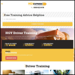 Screen shot of the Hgv Express Ltd website.