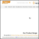 Screen shot of the SMB Bearings Ltd website.