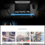 Screen shot of the Agitate Pr Ltd website.