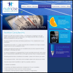 Screen shot of the Nutricise Ltd website.