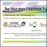 Screen shot of the The Educators Charitable Trust website.