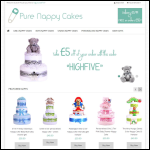 Screen shot of the Pure Nappy Cakes Ltd website.