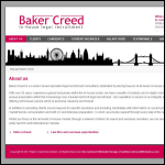 Screen shot of the Baker Creed Ltd website.