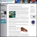 Screen shot of the Eden Electronics Design Ltd website.