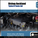 Screen shot of the Bishop Auckland Tyres 'n' Tests Ltd website.