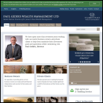 Screen shot of the Paul Geddes Wealth Management Ltd website.