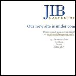 Screen shot of the Jib Carpentry Ltd website.