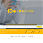 Screen shot of the Inspire Insurance Services Ltd website.