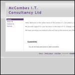 Screen shot of the Mccombes I.T. Consultancy Ltd website.