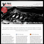 Screen shot of the V-tec Automotive Salisbury 2010 Ltd website.