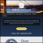 Screen shot of the Academic Travel Ltd website.