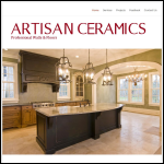 Screen shot of the Artisan Ceramics (Nw) Ltd website.