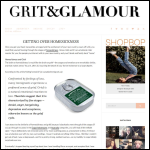 Screen shot of the Grit & Glamour Ltd website.