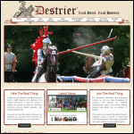 Screen shot of the Destrier Pro Historical Events Ltd website.