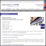 Screen shot of the Improve Your Smile Ltd website.