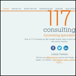 Screen shot of the 117 Consulting Ltd website.