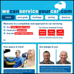 Screen shot of the We Can Service Your Car.com Ltd website.