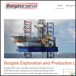 Screen shot of the Burgate Exploration & Production Ltd website.