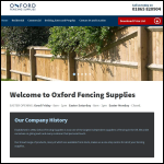 Screen shot of the Oxford Fencing Supplies website.