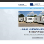 Screen shot of the Hapton Caravan Storage Ltd website.