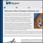 Screen shot of the Best Transport Solutions Ltd website.