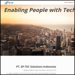 Screen shot of the Eptec Solutions Ltd website.