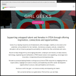 Screen shot of the Girl Geeks Ltd website.