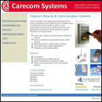Screen shot of the Carecom Systems website.
