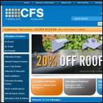 Screen shot of the CFS Fibreglass Supplies website.