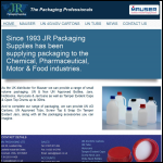 Screen shot of the JR Packaging Supplies website.