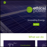 Screen shot of the Ethical Power Ltd website.