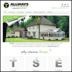 Screen shot of the Allways Doors Ltd website.