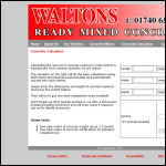 Screen shot of the Waltons Concrete Ltd website.