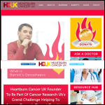 Screen shot of the Heartburn Cancer Uk website.
