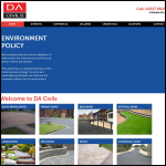Screen shot of the I.D.A Civils Ltd website.