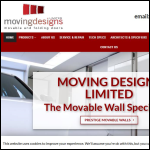 Screen shot of the Moving Designs Ltd website.