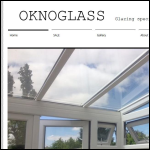 Screen shot of the Oknoglass Ltd website.