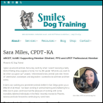 Screen shot of the Dog Training With Smiles Ltd website.