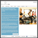 Screen shot of the Pilates Hq Ltd website.