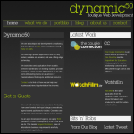 Screen shot of the Dynamic50 Ltd website.