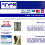 Screen shot of the Apex Storage Ltd website.