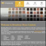 Screen shot of the Broadway Brass Ltd website.