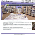 Screen shot of the Gainsborough Silverware Manufacturers website.