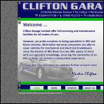 Screen shot of the Clifton Garage (Northampton) Ltd website.