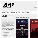Screen shot of the Amf Music Ltd website.