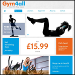 Screen shot of the Gym4all Basildon Ltd website.